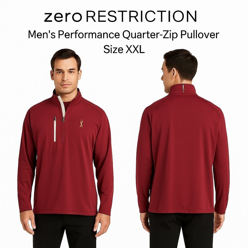 The Players Zero Restriction Tour Series Quarter Zip PerformJacket Sz XXL